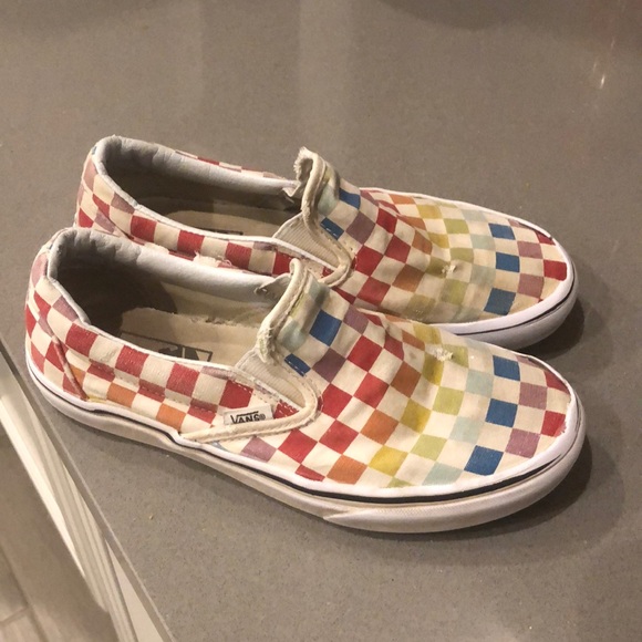 vans colorful checkered